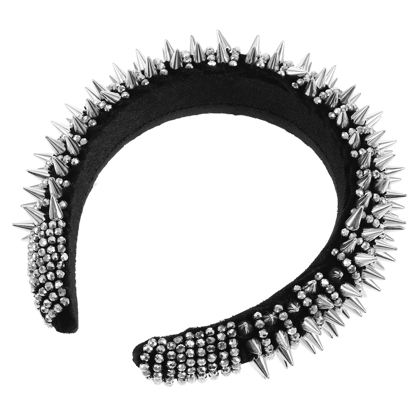 Rivet Punk Headband Crystal Studded Headpiece Party Performance Halloween Hair Hoop Fashion Headband for Women
Rivet Punk Headband Crystal Studded Headpiece Party Performance Halloween Hair Hoop Fashion Headband for Women