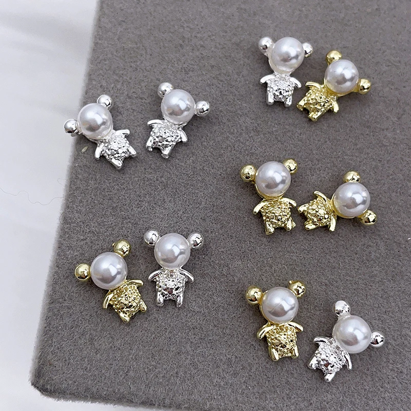 10pcs 3D Alloy Bear Nail Art Decoration Crystal Pearl Gold Silver Nails Charms Jewelry DIY Manicure Professional Accessory
10pcs 3D Alloy Bear Nail Art Decoration Crystal Pearl Gold Silver Nails Charms Jewelry DIY Manicure Professional Accessory