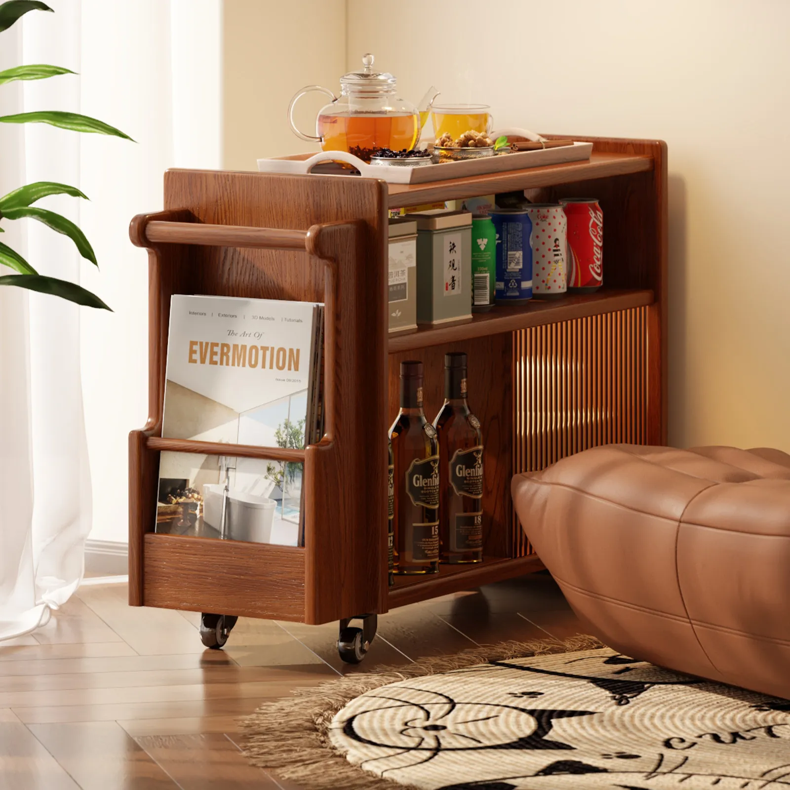 Mid-Century Modern Rolling Cart Wooden Mobile Side Tablefor Living Room Small Shelf on Wheels for Snacks Storage Vintage Trolley
Mid-Century Modern Rolling Cart Wooden Mobile Side Tablefor Living Room Small Shelf on Wheels for Snacks Storage Vintage Trolley
