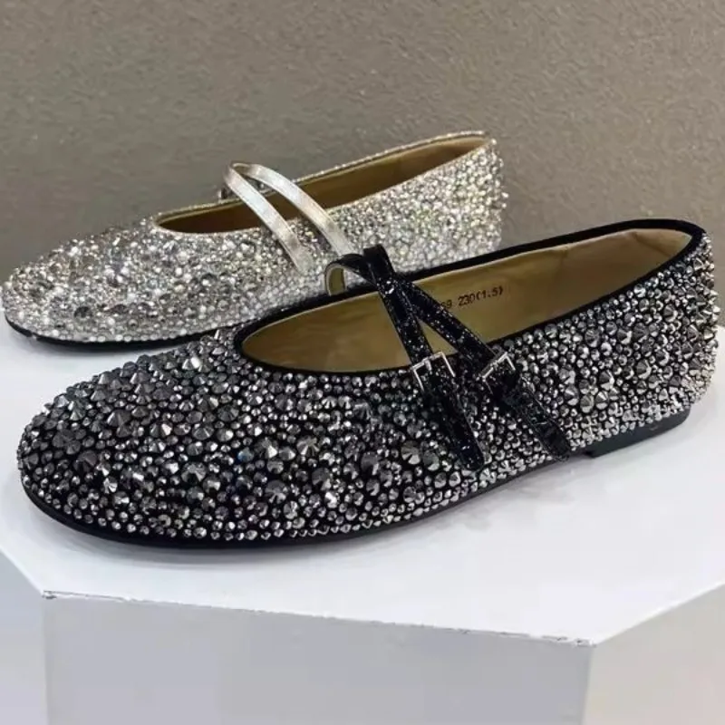 New Women's Mary Jane Shoes Exquisite Rhinestone Casual Shoes for Woman Luxury Flat Wedding Shoe Designer Shoes Zapatos De Mujer
New Women's Mary Jane Shoes Exquisite Rhinestone Casual Shoes for Woman Luxury Flat Wedding Shoe Designer Shoes Zapatos De Mujer