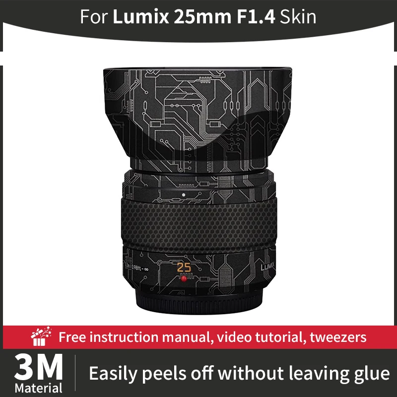 For Lumix 25mm Skin Lumix G 25mm F1.4 Camera Lens Skin Anti-scratch Camera Lens Sticker protective film
For Lumix 25mm Skin Lumix G 25mm F1.4 Camera Lens Skin Anti-scratch Camera Lens Sticker protective film