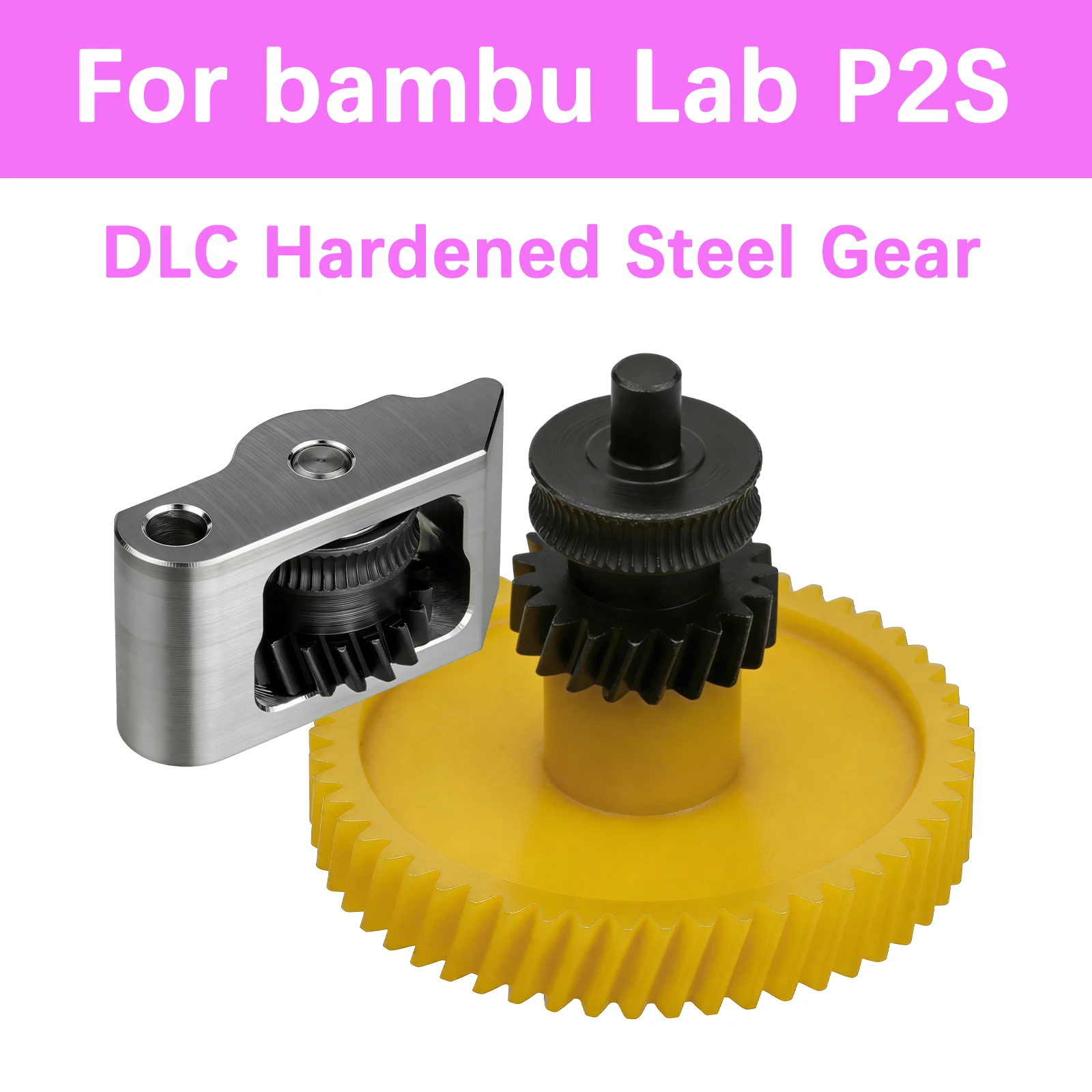 Upgrade DLC Hardened Steel Gears For Bambu Lab P2S Integrated Extruder Gear Kit Helical Gear Wear Resistant For Bambulab P2S
Upgrade DLC Hardened Steel Gears For Bambu Lab P2S Integrated Extruder Gear Kit Helical Gear Wear Resistant For Bambulab P2S