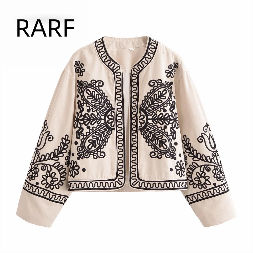 Autumn new women's clothing retro versatile loose embroidery design long sleeved round neck short jacket
Autumn new women's clothing retro versatile loose embroidery design long sleeved round neck short jacket