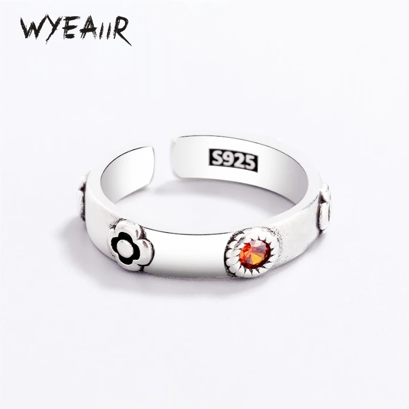 WYEAIIR 925 Sterling Silver Retro Petal Colorful Zircon Crystal Resizable Opening Ring For Women Jewelry
WYEAIIR 925 Sterling Silver Retro Petal Colorful Zircon Crystal Resizable Opening Ring For Women Jewelry