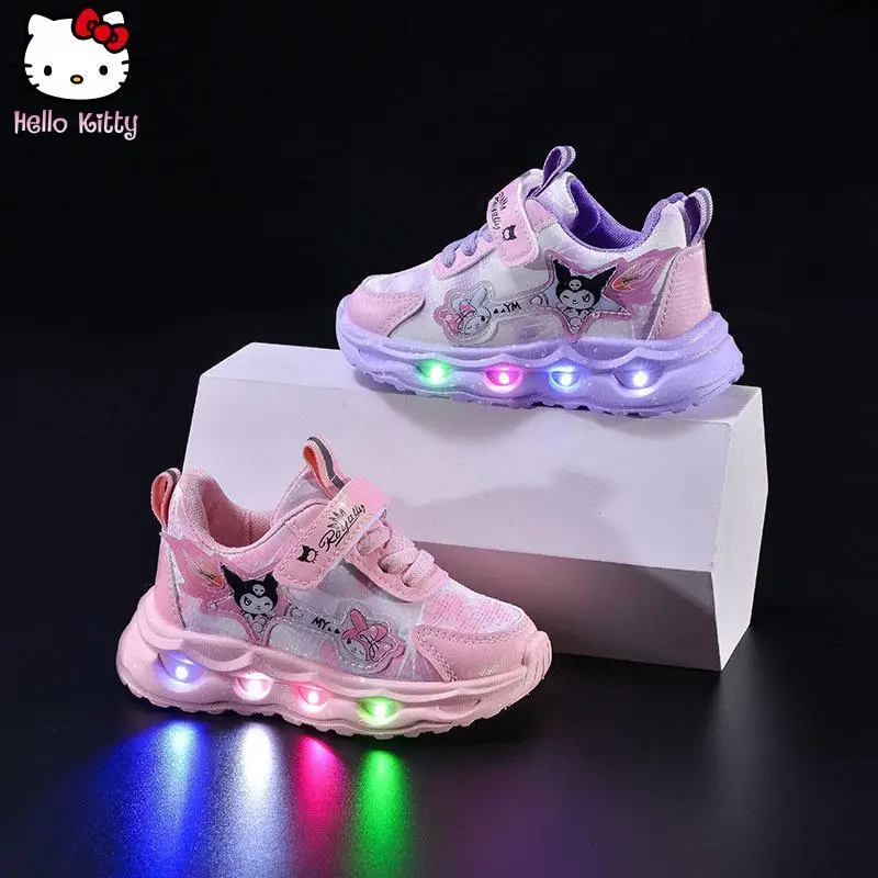 Hello Kitty Girls' Kawaii Luminous Sports Shoes Kuromi Autumn Winter New Anime Cartoon Child Soft Soled Running Shoes
Hello Kitty Girls' Kawaii Luminous Sports Shoes Kuromi Autumn Winter New Anime Cartoon Child Soft Soled Running Shoes