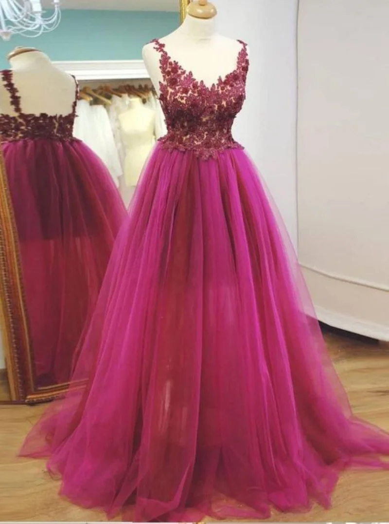 Charming Prom Dress for Women Spaghetti Strap Sleeveless Lace Evening Gowns V-Neck Tulle Party Gown Backless Prom Dresses
Charming Prom Dress for Women Spaghetti Strap Sleeveless Lace Evening Gowns V-Neck Tulle Party Gown Backless Prom Dresses