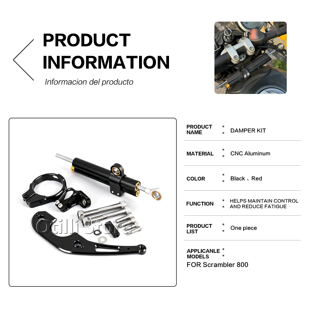 Steering Damper Bracket Kit For Ducati Scrambler 800 Motorcycle Steering Stabilizer Mount Support Accessories Anti Shake Damper
Steering Damper Bracket Kit For Ducati Scrambler 800 Motorcycle Steering Stabilizer Mount Support Accessories Anti Shake Damper