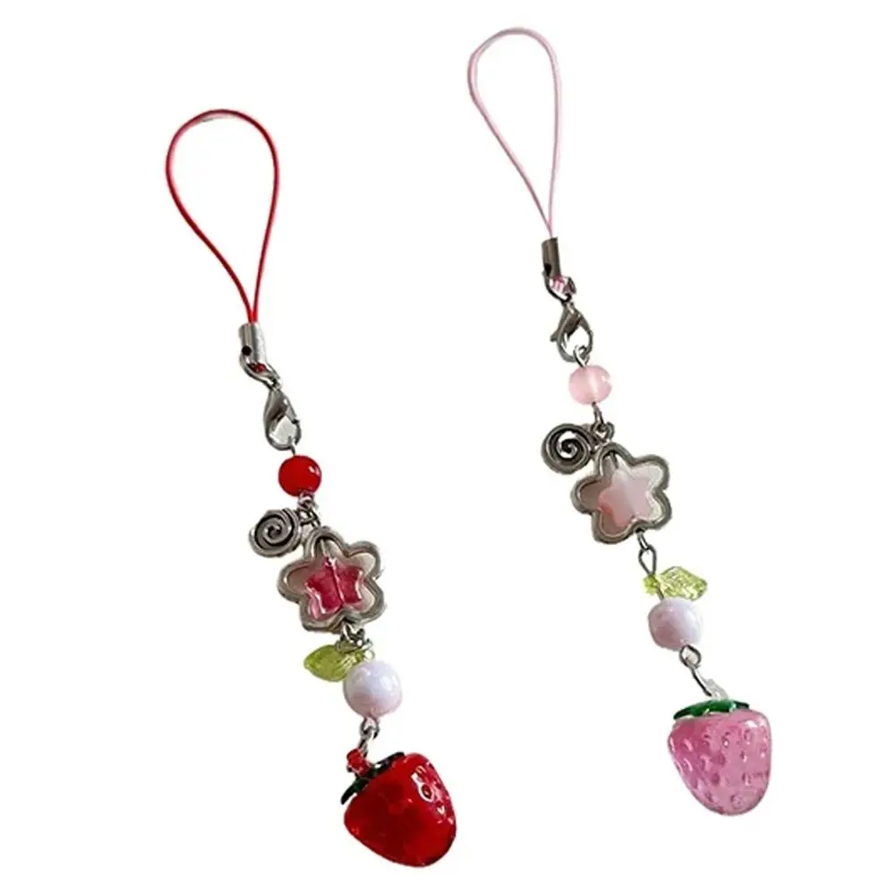 Cute Sweet Y2K Strawberry Phone Lanyard Beaded Transparent Fruits Phone Chain Peach Pink Red Phone Strap Charm For Girls
Cute Sweet Y2K Strawberry Phone Lanyard Beaded Transparent Fruits Phone Chain Peach Pink Red Phone Strap Charm For Girls