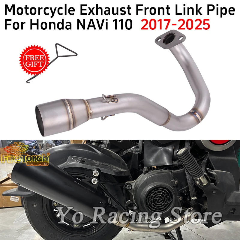 Motorcycle Exhaust System Escape Stainless Steel Front Connecting Link Pipe Tube Slip On For Honda NAVi 110 NAVi110 2017 - 2025
Motorcycle Exhaust System Escape Stainless Steel Front Connecting Link Pipe Tube Slip On For Honda NAVi 110 NAVi110 2017 - 2025