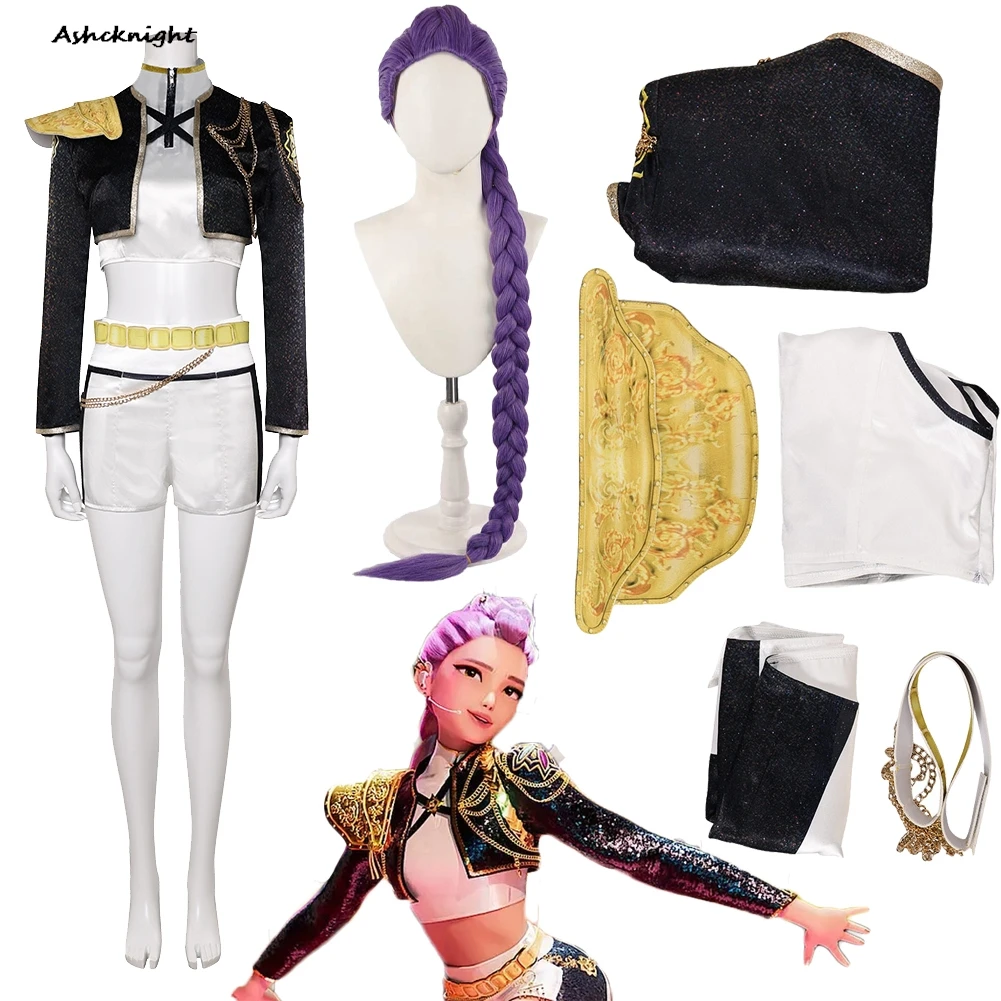 2025 Cartoon Demon Hunter of KPop Rumi Coat Pants Wigs Clothes Party Disguise Halloween Roleplay Costume Carnival Outfits Suit
2025 Cartoon Demon Hunter of KPop Rumi Coat Pants Wigs Clothes Party Disguise Halloween Roleplay Costume Carnival Outfits Suit