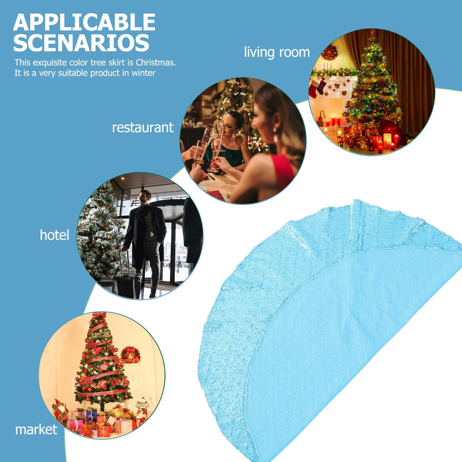 1Pcs Premium Sequin Tree Skirt Eye Catching Christmas Tree Mat for Office Restaurant Festival Home Decoration Home Decoration
1Pcs Premium Sequin Tree Skirt Eye Catching Christmas Tree Mat for Office Restaurant Festival Home Decoration Home Decoration