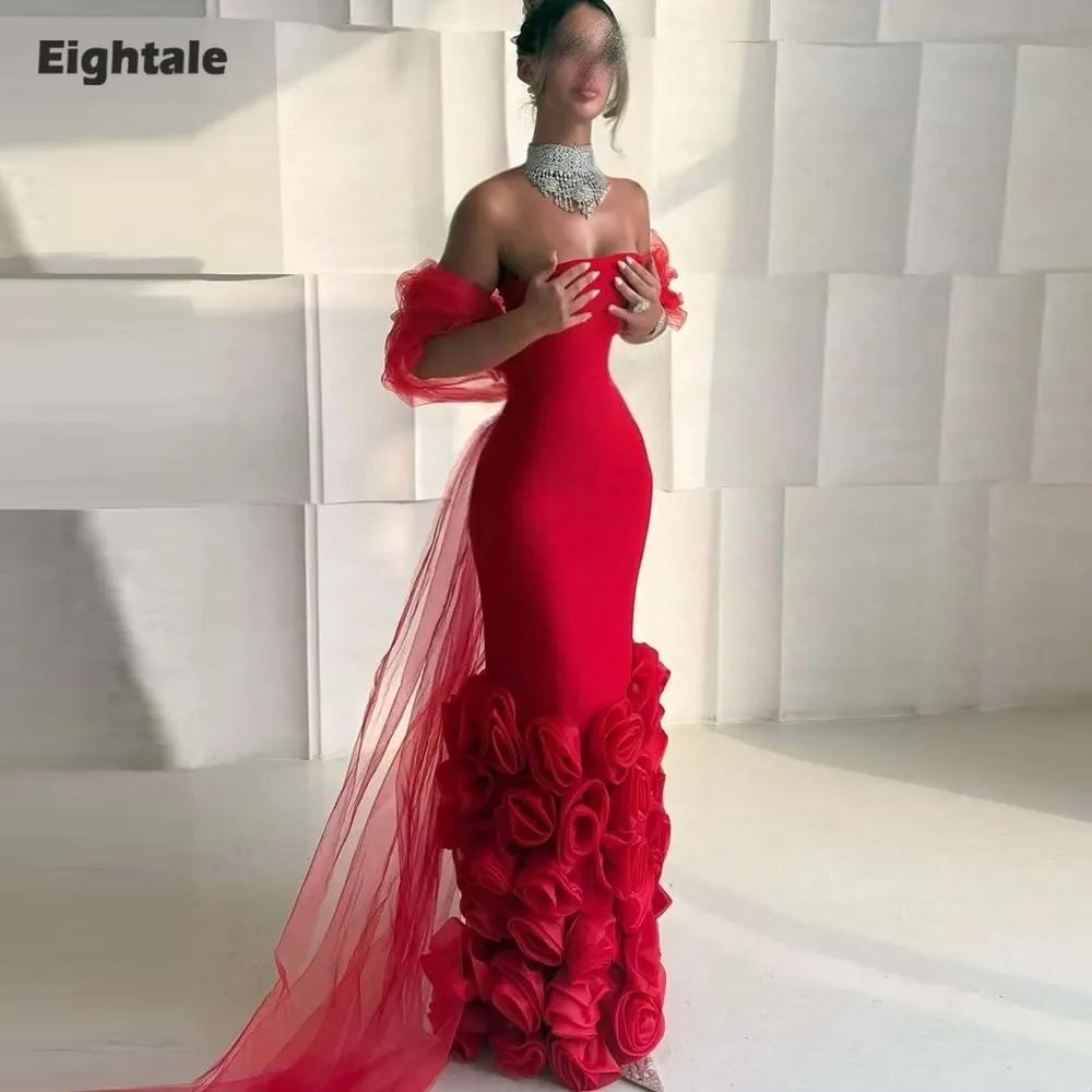 Eightale арабское вечернее платье без бретелек платье для выпускного вечера по индивидуальному заказу с 3D цветами красное свадебное платье русалка Robes De Soirée
Eightale арабское вечернее платье без бретелек платье для выпускного вечера по индивидуальному заказу с 3D цветами красное свадебное платье русалка Robes De Soirée