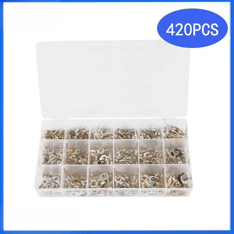 420PCS Bare Cold Crimp Wire Terminals Assortment Box, Uninsulated Copper Cable Crimp Connectors Kit
420PCS Bare Cold Crimp Wire Terminals Assortment Box, Uninsulated Copper Cable Crimp Connectors Kit