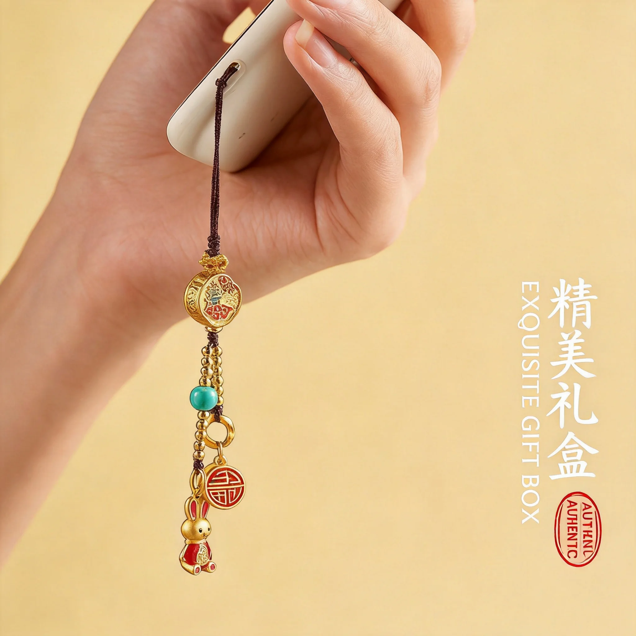 Chinese Style Auspicious Lucky Rabbit Copper Sand Gold Phone Lanyard Double Knot Blessing Fortune Pendant Keychain For Bag U Dis
Chinese Style Auspicious Lucky Rabbit Copper Sand Gold Phone Lanyard Double Knot Blessing Fortune Pendant Keychain For Bag U Dis
