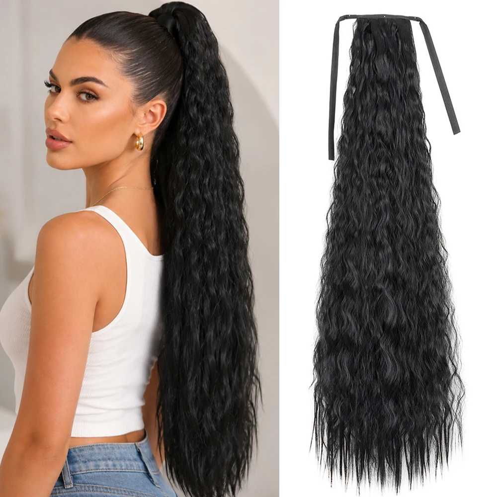 34Inch Synthetic Long Kinky Curly Ponytail Drawstring Clip In Ponytail Black Blonde Hair Extension for Women
34Inch Synthetic Long Kinky Curly Ponytail Drawstring Clip In Ponytail Black Blonde Hair Extension for Women