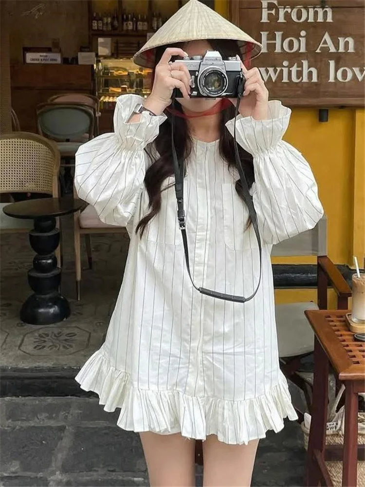 Tossy Summer Ruffled Striped Shirts Top Female Patchwork See-Through Casual Pocket Loose Blouse Cardigan Clothes Women's Shirts
Tossy Summer Ruffled Striped Shirts Top Female Patchwork See-Through Casual Pocket Loose Blouse Cardigan Clothes Women's Shirts