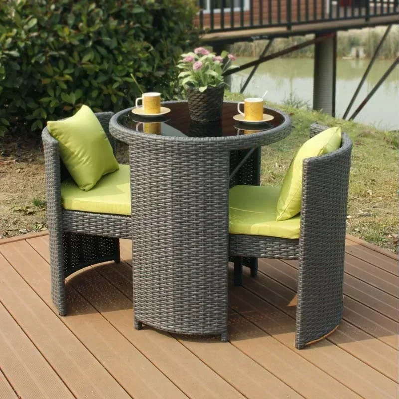 Outdoor Furniture Outdoor Rattan Dining Table And Chair Set