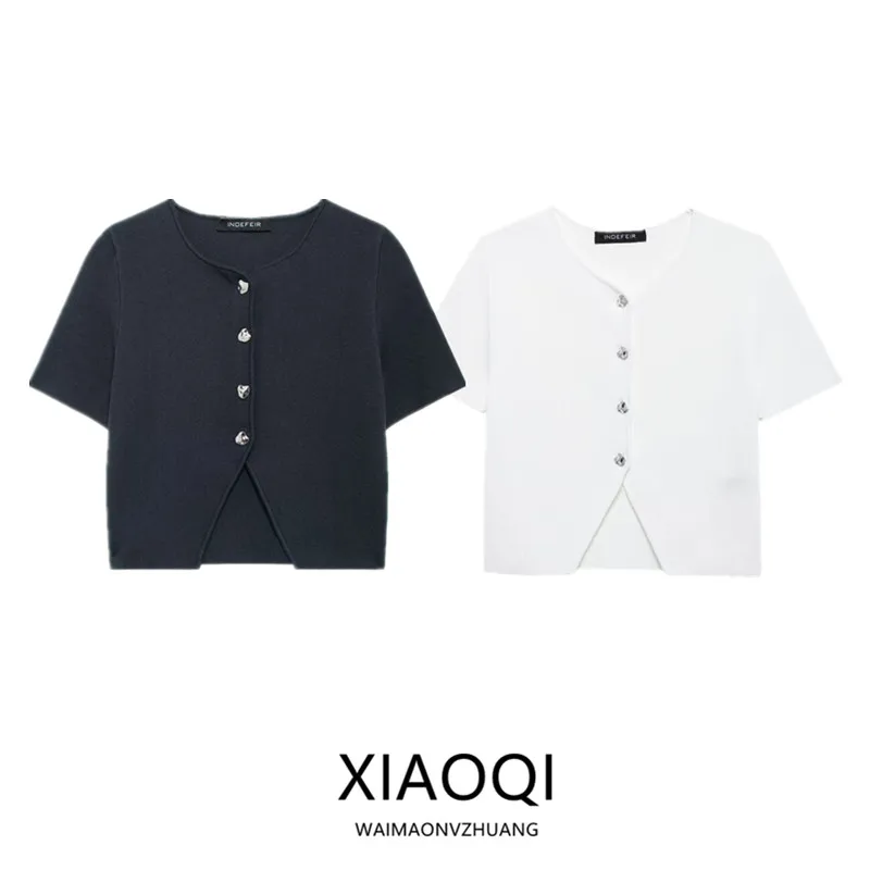 Women's ort Sve Knitted Top 2024 Autumn New Arrival Simple Design White Sweet Sle Polyester Fabric Open Cardigan
Women's ort Sve Knitted Top 2024 Autumn New Arrival Simple Design White Sweet Sle Polyester Fabric Open Cardigan