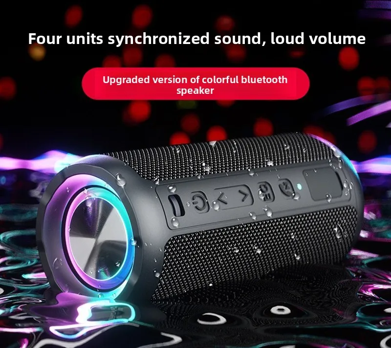 Bluetooth speaker, wireless portable dual speaker, large volume subwoofer, car outdoor waterproof stereo
Bluetooth speaker, wireless portable dual speaker, large volume subwoofer, car outdoor waterproof stereo