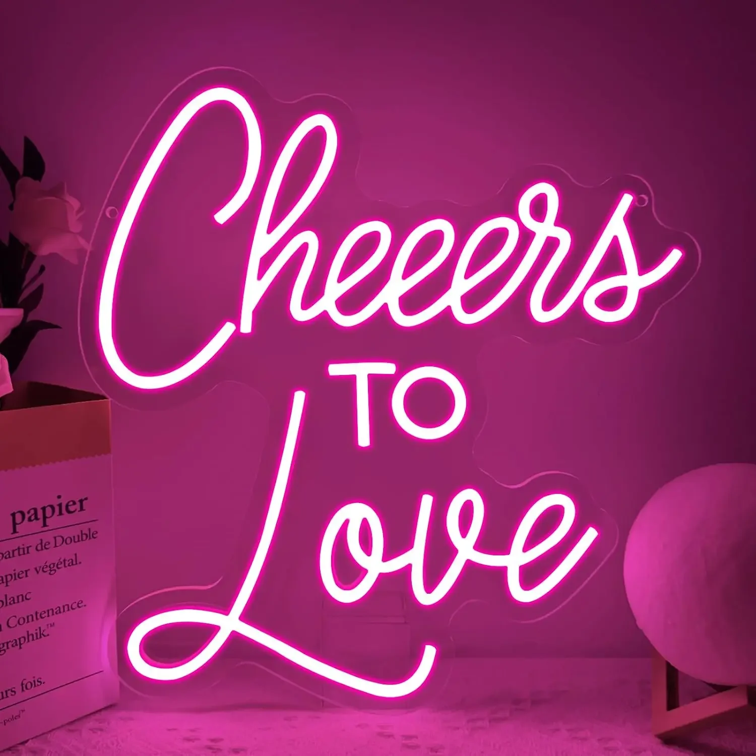 Cheers to Love Neon Sign Wedding Art Wall Light USB LED Light for Bachelorette Bridal Engagement Party Bedroom Decoration
Cheers to Love Neon Sign Wedding Art Wall Light USB LED Light for Bachelorette Bridal Engagement Party Bedroom Decoration