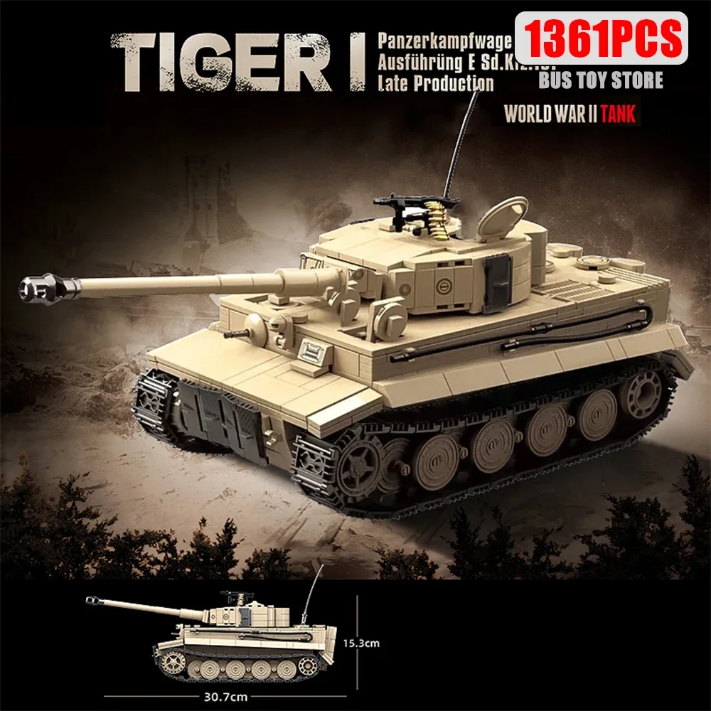 Tiger I Heavy Tank WW2 Military Tanks Army Weapons Soldiers Bricks Kids Building Blocks KV-2 Panther Toys Children Gift 100233
Tiger I Heavy Tank WW2 Military Tanks Army Weapons Soldiers Bricks Kids Building Blocks KV-2 Panther Toys Children Gift 100233