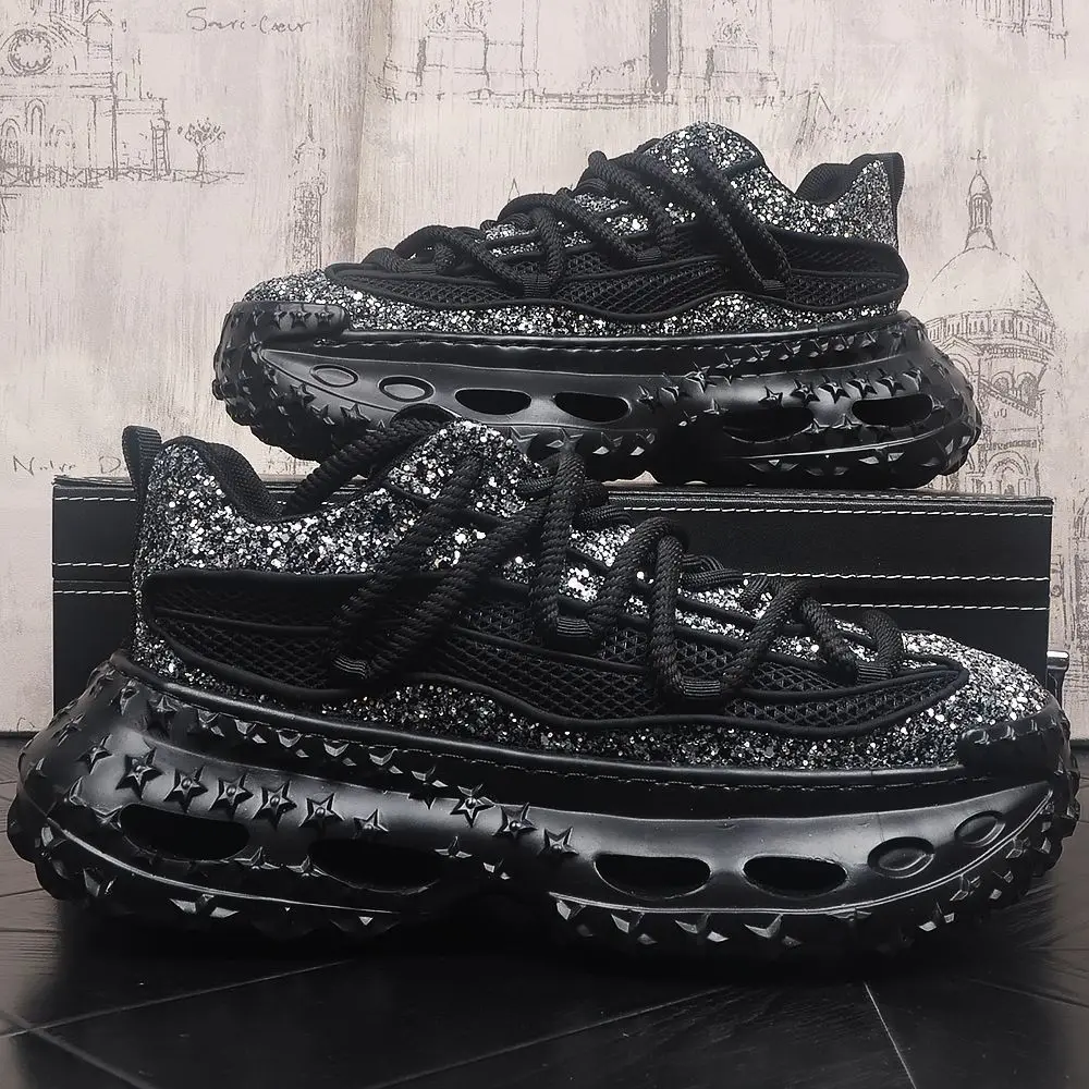 2026 Fashion Streetwear Men's Lightweight Platform Dad Shoes Height Increasing Sequins Casual Sneakers
2026 Fashion Streetwear Men's Lightweight Platform Dad Shoes Height Increasing Sequins Casual Sneakers
