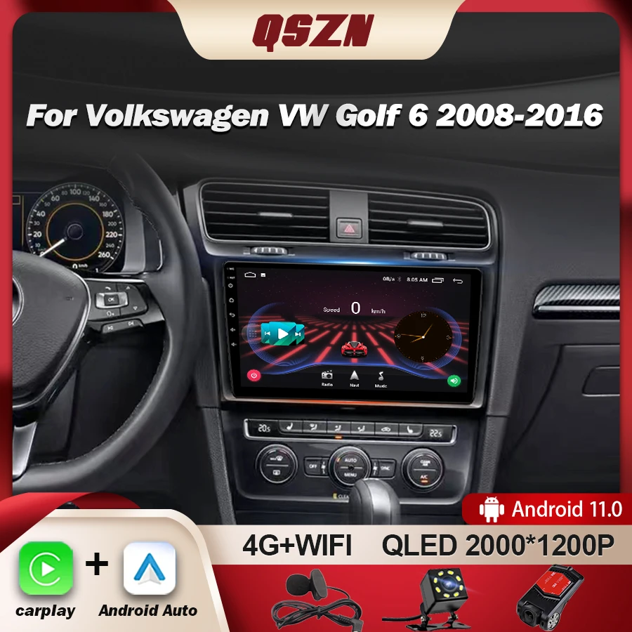 QSZN For Volkswagen VW Golf 6 2008-2016 Multimedia Player Android 13 Carplay Auto Radio Car Radio 4G Navigation DSP 48EQ GPS
QSZN For Volkswagen VW Golf 6 2008-2016 Multimedia Player Android 13 Carplay Auto Radio Car Radio 4G Navigation DSP 48EQ GPS