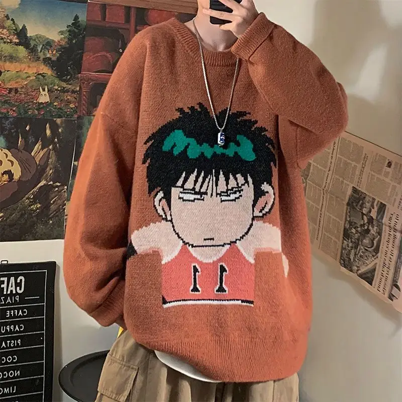 Autumn and Winter Japanese Style Thickened Sweater Men's Loose Pullover Slouchy Korean Style Student Cartoon Pattern Knitwear
Autumn and Winter Japanese Style Thickened Sweater Men's Loose Pullover Slouchy Korean Style Student Cartoon Pattern Knitwear