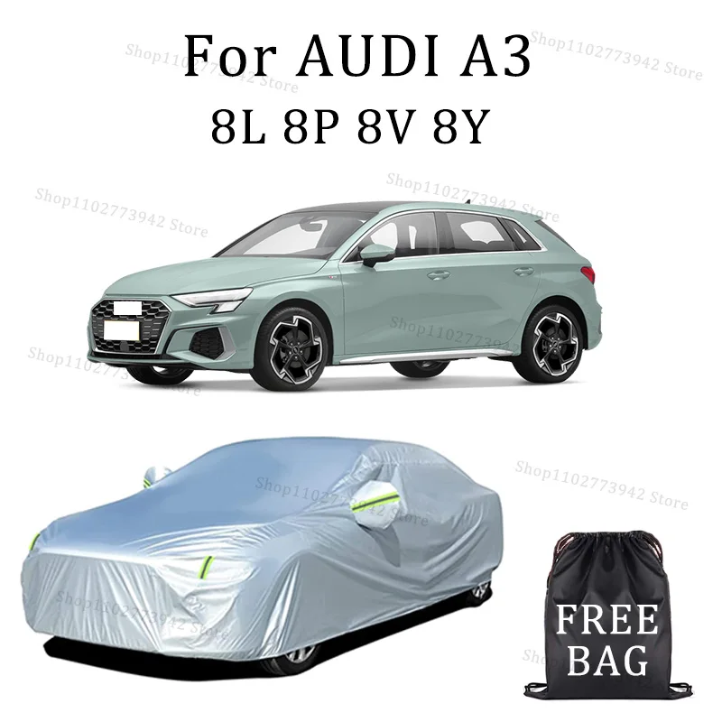 Автомобильный чехол для AUDI A3 8L 8P 8V 8Y, полностью внешний черный, серебристый, автомобильный чехол, солнцезащитный козырек, пылезащитный, водонепроницаемый, светоотражающие полосы
Автомобильный чехол для AUDI A3 8L 8P 8V 8Y, полностью внешний черный, серебристый, автомобильный чехол, солнцезащитный козырек, пылезащитный, водонепроницаемый, светоотражающие полосы