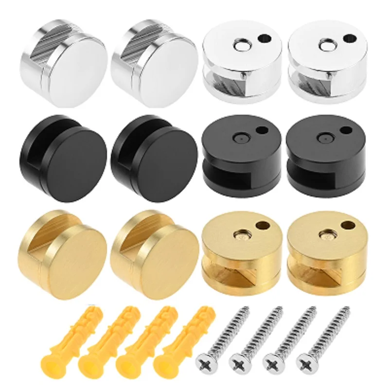 4Pcs Pure Copper Mirror Holders Mirror Mounting Brackets Glass Clips Clamps Bathroom Mirrors Supporting for 5-12mm Thick Glass 
4Pcs Pure Copper Mirror Holders Mirror Mounting Brackets Glass Clips Clamps Bathroom Mirrors Supporting for 5-12mm Thick Glass