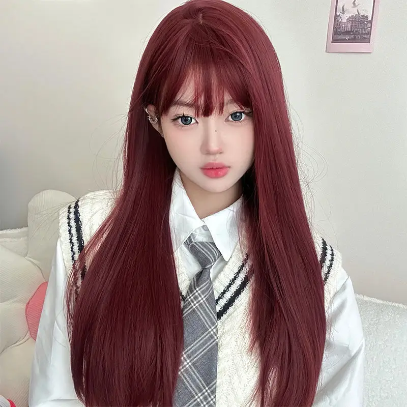 Synthetic Wigs for Women: Long Hair, Neptune Red, Mera Red, Red Lolita, Natural Looking, Realistic, Spicy Girl
Synthetic Wigs for Women: Long Hair, Neptune Red, Mera Red, Red Lolita, Natural Looking, Realistic, Spicy Girl