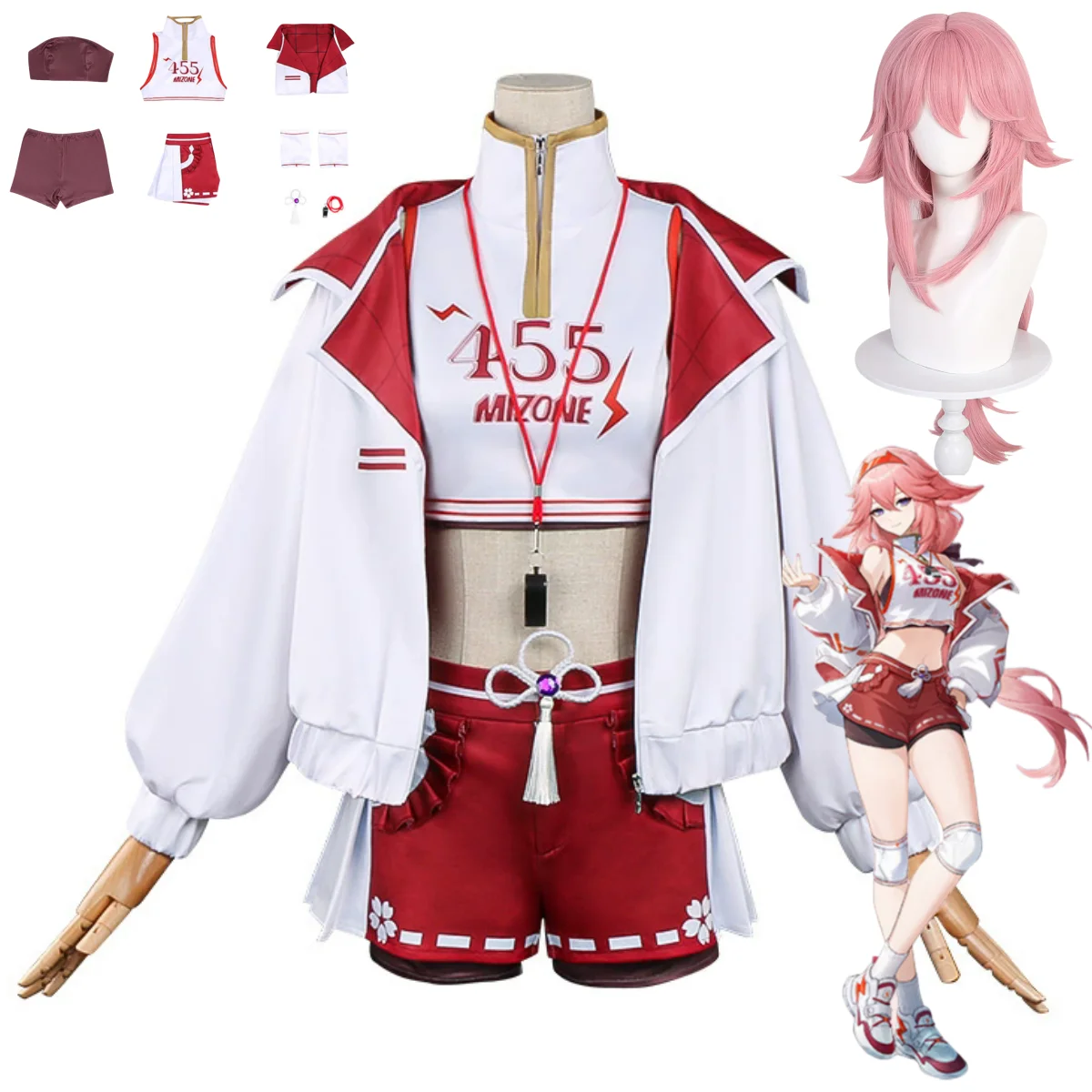 Game Yae Miko Cosplay Costume Grand Narukami Shrine Witch White Sports Uniform Coat Skirt Wig Woman Sexy Daily Leisure Suit
Game Yae Miko Cosplay Costume Grand Narukami Shrine Witch White Sports Uniform Coat Skirt Wig Woman Sexy Daily Leisure Suit