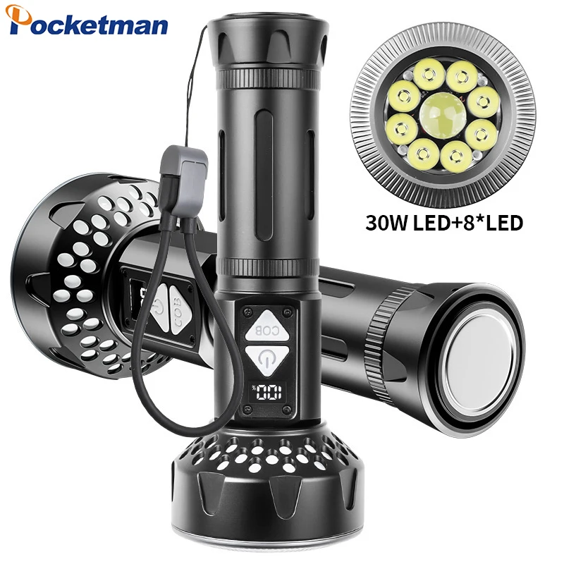 Super Bright LED Flashlight with 8 Modes Type-C USB Rechargeable Torch Aluminum Alloy Tactical Flashlights Emergency Light 1 PC
Super Bright LED Flashlight with 8 Modes Type-C USB Rechargeable Torch Aluminum Alloy Tactical Flashlights Emergency Light 1 PC