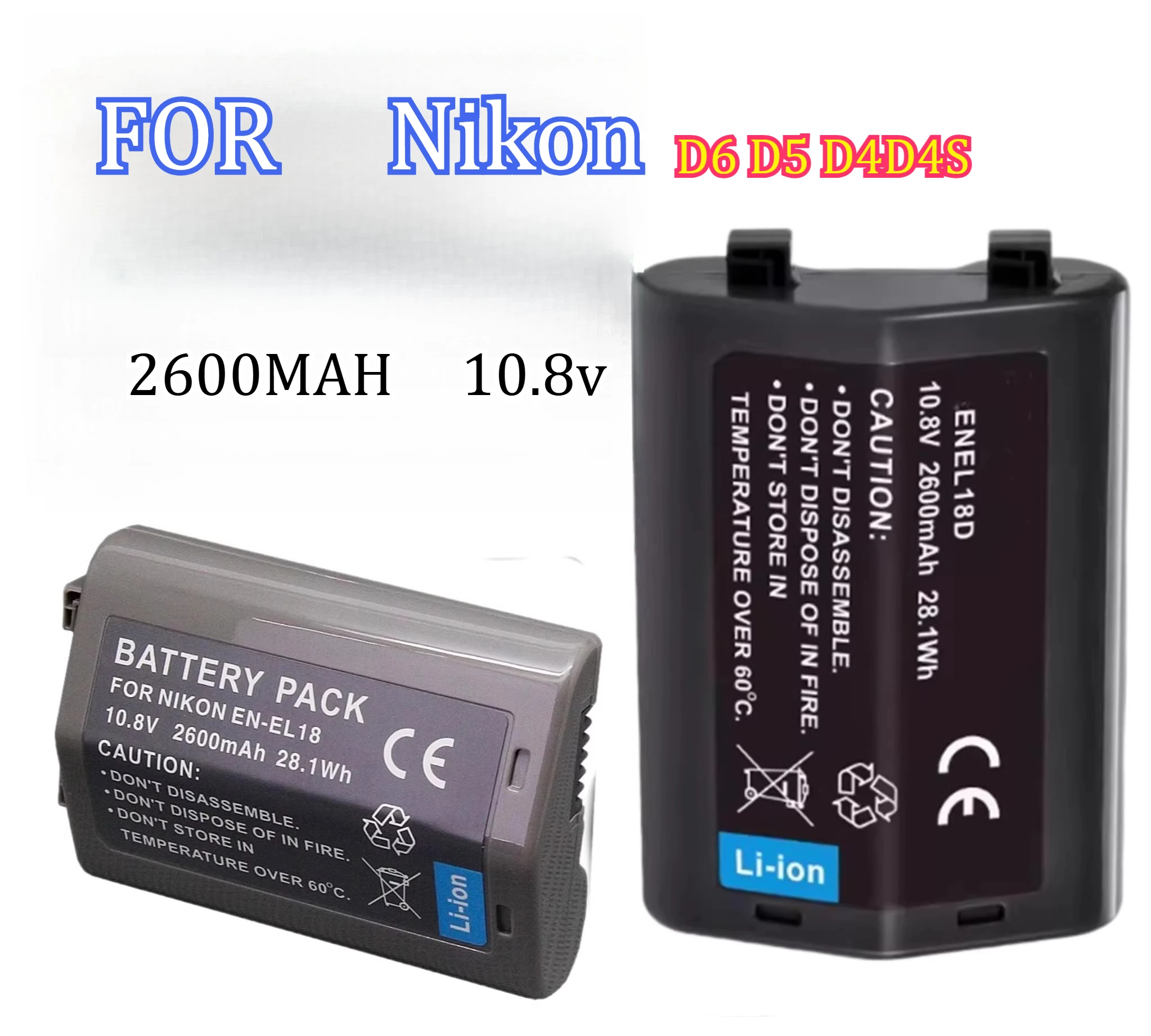 2600MAH 10.8V Battery Suitable for Nikon Z9 Mirrorless D6 D5 D4S Digital Camera D850 Battery EN-EL18D Digital Battery
2600MAH 10.8V Battery Suitable for Nikon Z9 Mirrorless D6 D5 D4S Digital Camera D850 Battery EN-EL18D Digital Battery