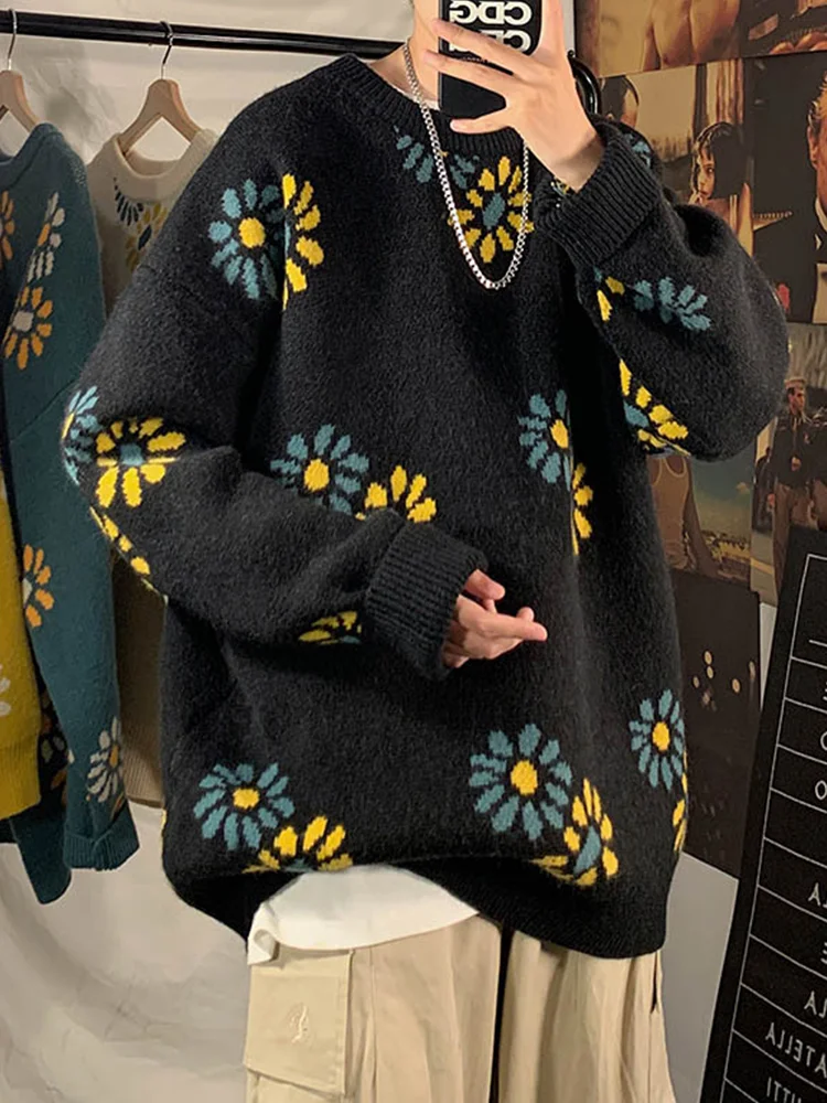 Flower Sweater For Men Fashion Korean Street Casual Knitted Pullovers Party Home Comfortable Sweater Autumn Thick Jumpers
Flower Sweater For Men Fashion Korean Street Casual Knitted Pullovers Party Home Comfortable Sweater Autumn Thick Jumpers