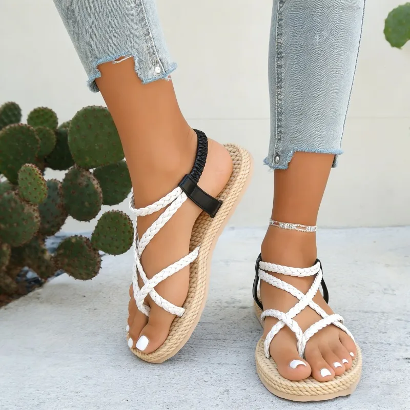 Women 2026 Summer New Sandals Fashion Weave Non Slip Cross Tied Roman Female Shoes Peep Toe Lightweight Comfort Beach Sandals
Women 2026 Summer New Sandals Fashion Weave Non Slip Cross Tied Roman Female Shoes Peep Toe Lightweight Comfort Beach Sandals