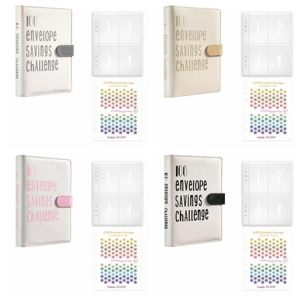 A5 Size 100 Envelope Challenge Binder Leather Cover Colorful Cash Savings Challenge Books Dazzling Colors Loose-Leaf Binder
A5 Size 100 Envelope Challenge Binder Leather Cover Colorful Cash Savings Challenge Books Dazzling Colors Loose-Leaf Binder