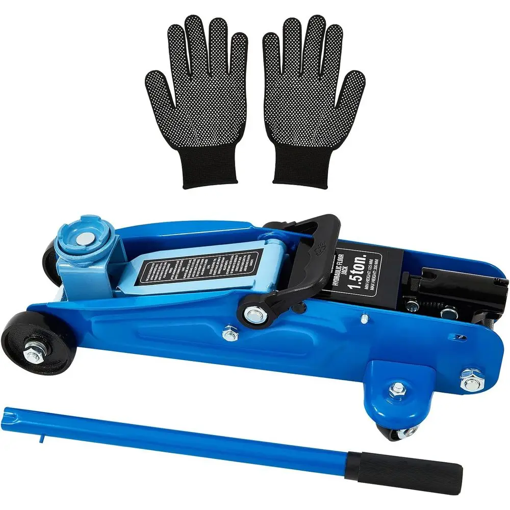 1.5 Ton Low Profile Floor Jack, Heavy-Duty Steel with Single-Piston Pump, Lift Range 5-12.2 (Blue)
1.5 Ton Low Profile Floor Jack, Heavy-Duty Steel with Single-Piston Pump, Lift Range 5-12.2 (Blue)