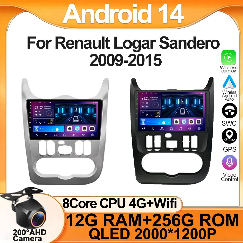 For Renault Logan 1 Sandero 2009-2015 Largus Dacia Duster Car Multimedia Video Player Touch Screen Android 14 Autoradio 5G Wifi
For Renault Logan 1 Sandero 2009-2015 Largus Dacia Duster Car Multimedia Video Player Touch Screen Android 14 Autoradio 5G Wifi