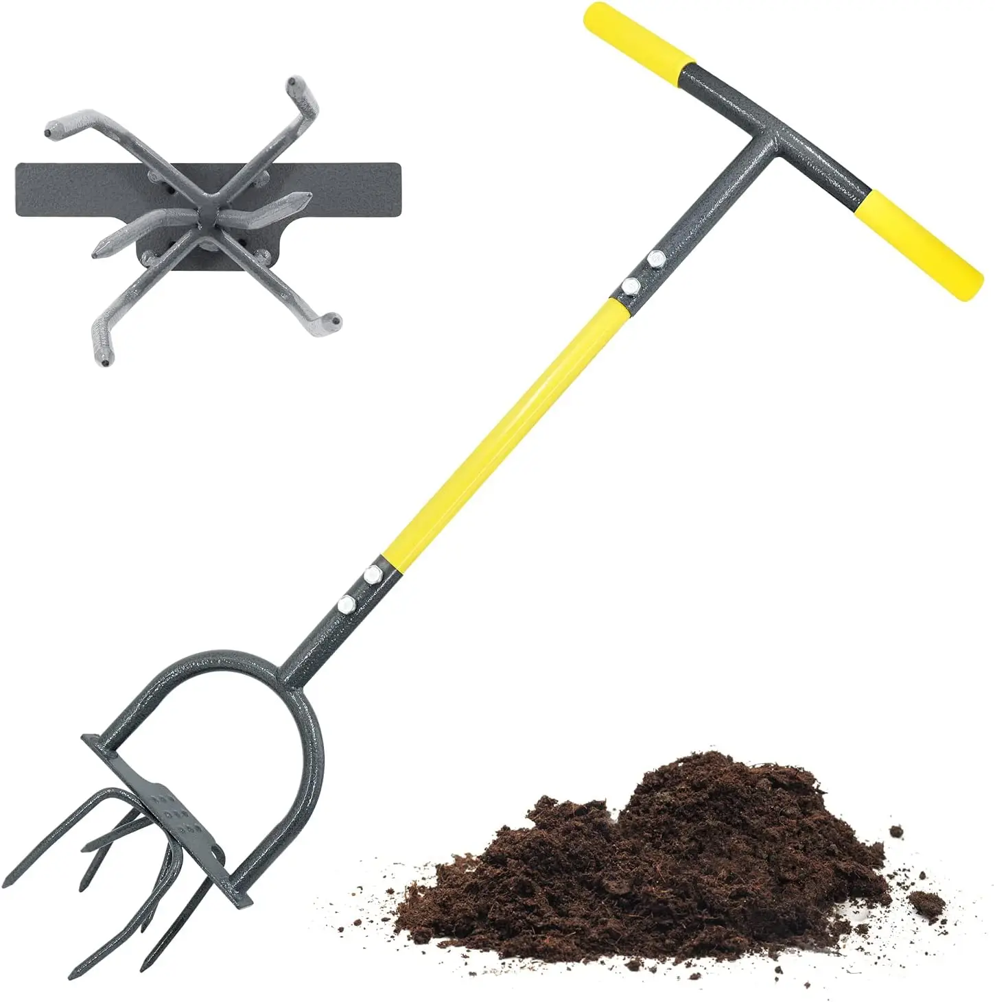 Manual Twist Tiller Cultivator, Heavy Duty Garden Claw for Soil Mixing and Lawn Aeration in Gardens and Raised Beds
Manual Twist Tiller Cultivator, Heavy Duty Garden Claw for Soil Mixing and Lawn Aeration in Gardens and Raised Beds
