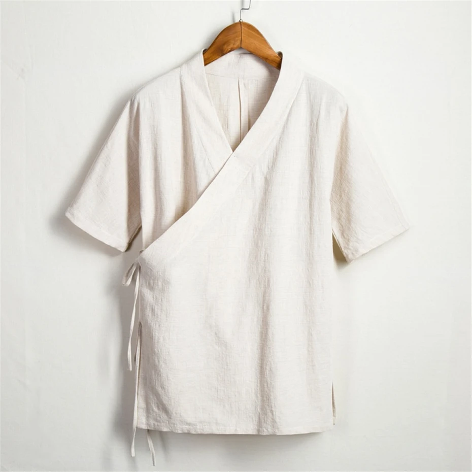 Summer Cotton Linen Shirts Mens Chinese Style Hanfu Cardigan Harajuku Vintage Casual Blouse Loose Short Sleeve Shirts Kimono
Summer Cotton Linen Shirts Mens Chinese Style Hanfu Cardigan Harajuku Vintage Casual Blouse Loose Short Sleeve Shirts Kimono