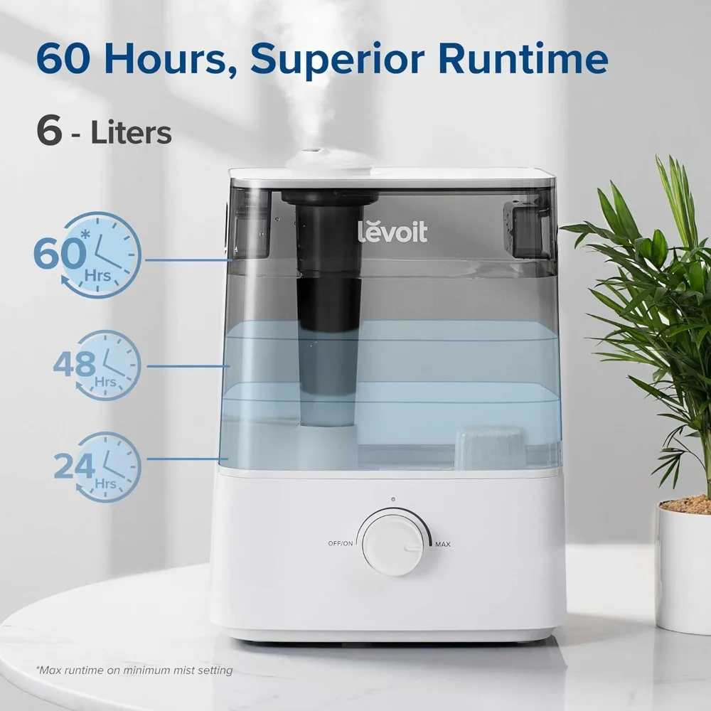 Classic300 Ultrasonic Top Fill Humidifier, Extra Large 6L Tank Last 60-Hour - Super Quiet, Easy to Use and Clean
Classic300 Ultrasonic Top Fill Humidifier, Extra Large 6L Tank Last 60-Hour - Super Quiet, Easy to Use and Clean