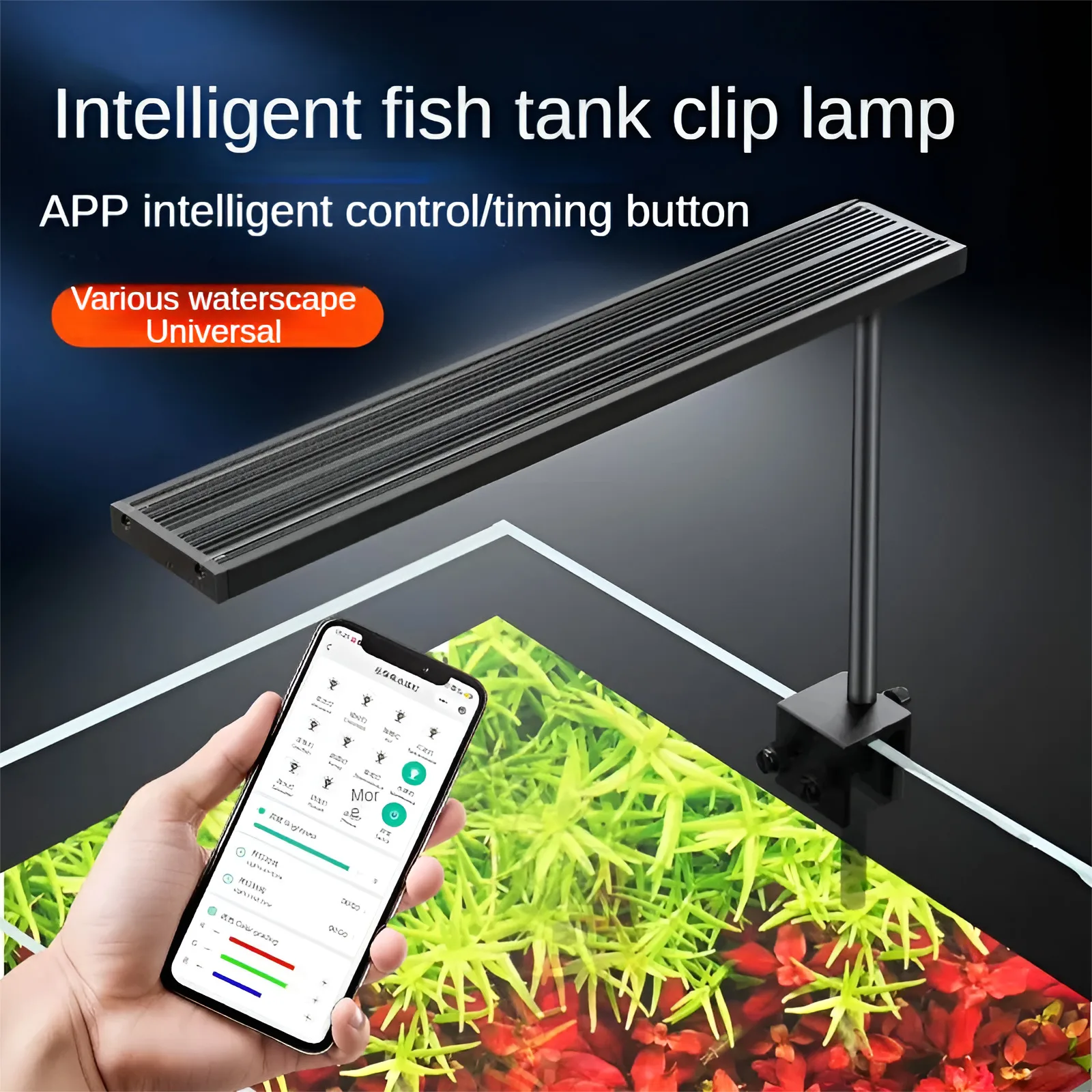 APP Controlled Smart Aquarium Clip Light with High CRI, Full Spectrum for Fish Tank
APP Controlled Smart Aquarium Clip Light with High CRI, Full Spectrum for Fish Tank