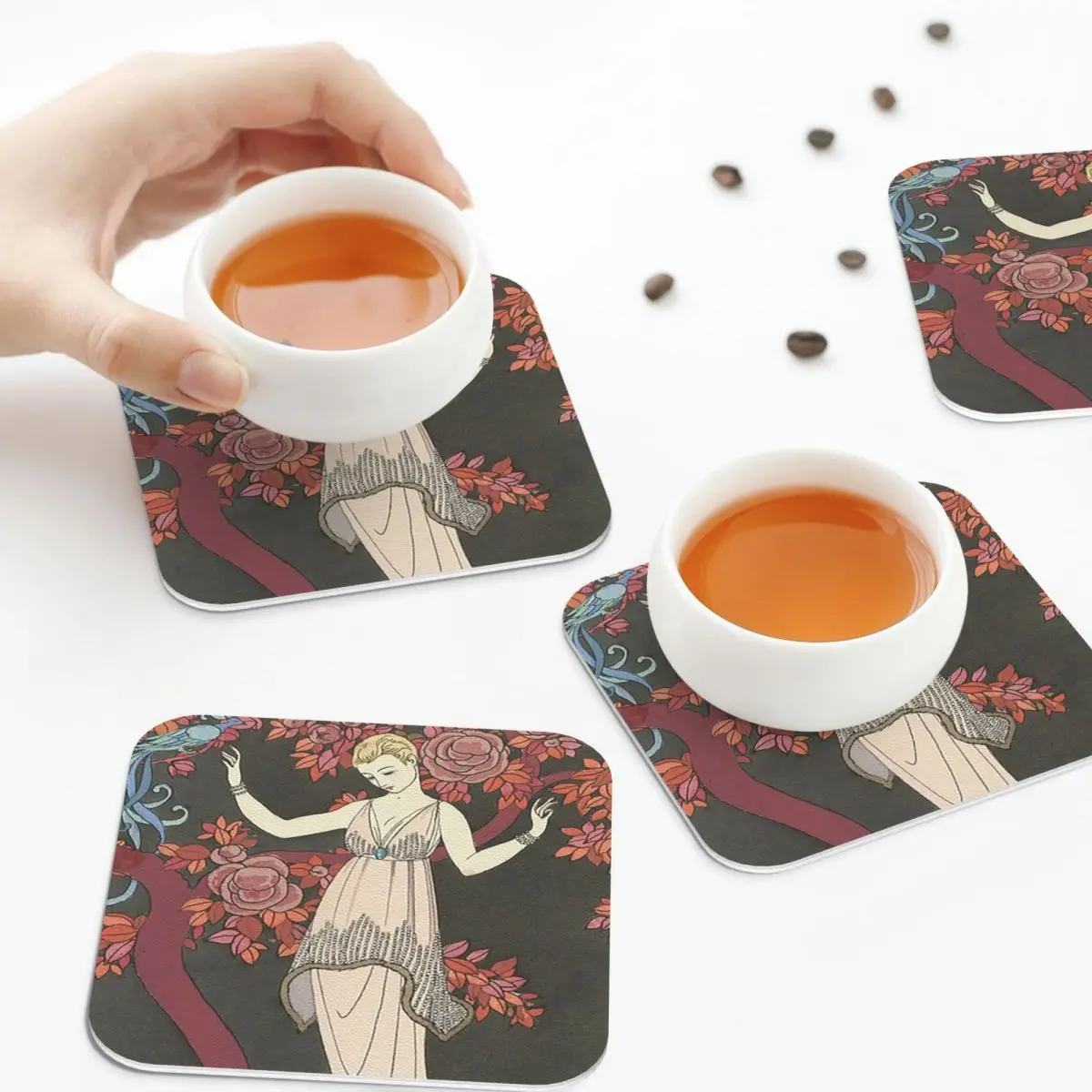 1920s Art Deco Fashion Illustration By George Barbier Coasters Leather Placemats Insulation Coffee Mats Home Kitchen Dining Pads
1920s Art Deco Fashion Illustration By George Barbier Coasters Leather Placemats Insulation Coffee Mats Home Kitchen Dining Pads