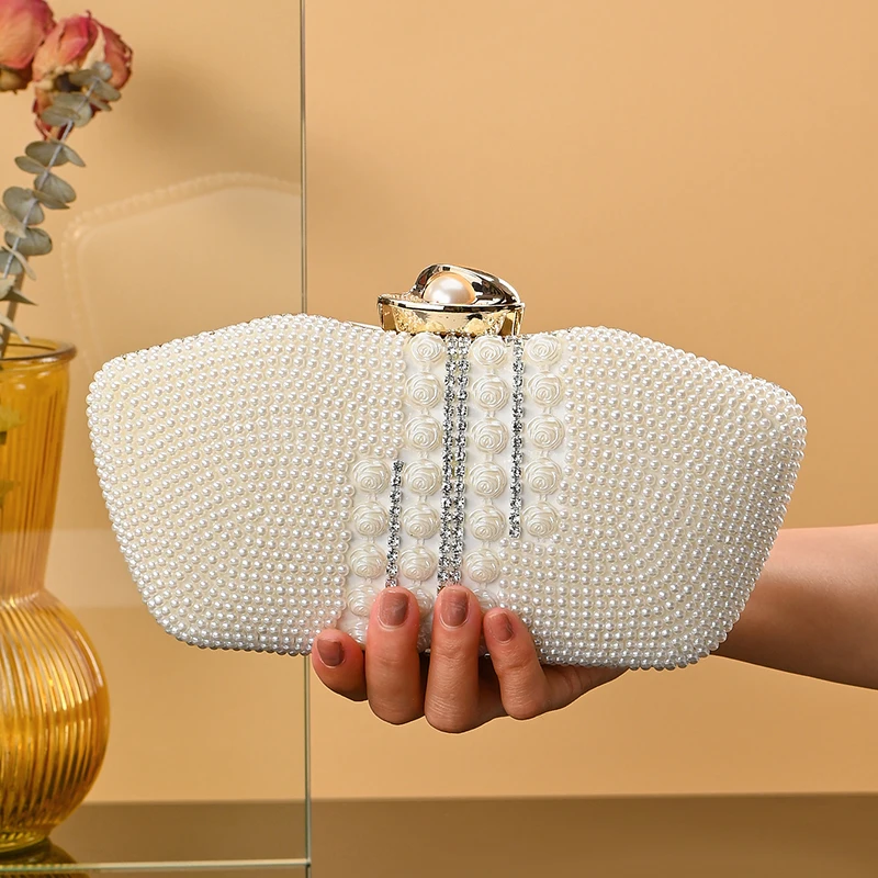 rhinestone evening bags Chain Clutch Bag Set with Diamond Pearl One Shoulder for Evening Wedding Party Dresses Made Crystal
rhinestone evening bags Chain Clutch Bag Set with Diamond Pearl One Shoulder for Evening Wedding Party Dresses Made Crystal