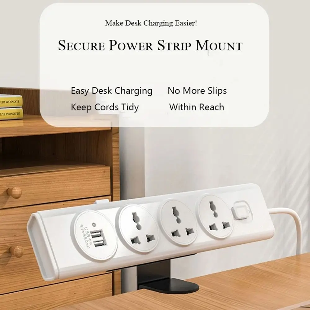 Clamp on Under Desk Power Strip Holder No-Drill Removable Hanging Power Socket Stand Thicken Adjustable Clamp Outlet Fixing Rack
Clamp on Under Desk Power Strip Holder No-Drill Removable Hanging Power Socket Stand Thicken Adjustable Clamp Outlet Fixing Rack