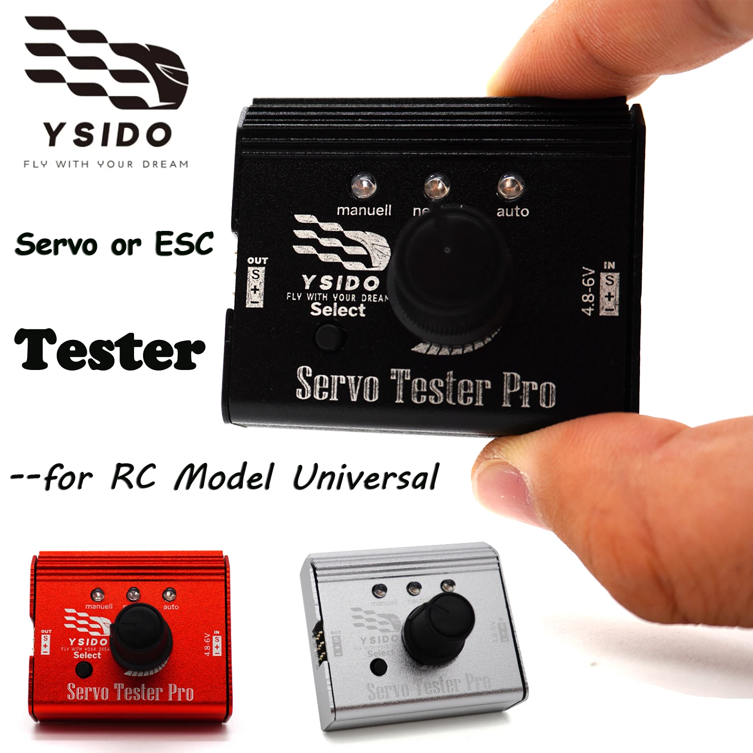 YSIDO High Quality RC Servo or ESC Metal Tester ESC Checker Master 4.8-6.0V For RC Plane Car Boat Ship FPV Drone RC Model Parts
YSIDO High Quality RC Servo or ESC Metal Tester ESC Checker Master 4.8-6.0V For RC Plane Car Boat Ship FPV Drone RC Model Parts