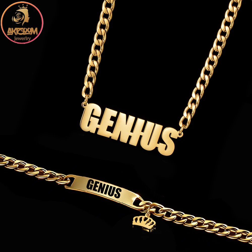 Набор украшений Akizoom: ожерелье и браслет из нержавеющей стали 6 мм с индивидуальной гравировкой имени, подарок мужчине на день рождения
Набор украшений Akizoom: ожерелье и браслет из нержавеющей стали 6 мм с индивидуальной гравировкой имени, подарок мужчине на день рождения