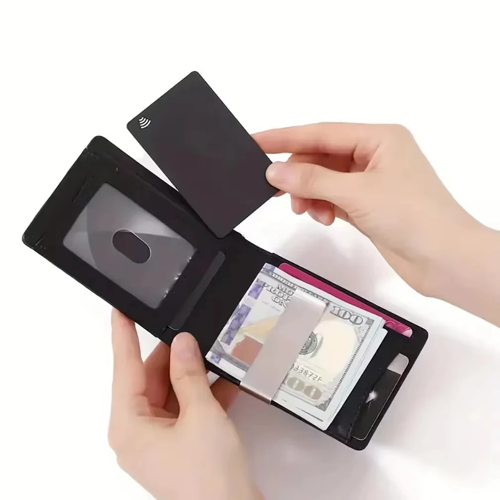 Men's Minimalist Ultra-Thin RFID Blocking Bifold Wallet with ID Window And Money Clip - Microfiber Credit Card Holder Purse
Men's Minimalist Ultra-Thin RFID Blocking Bifold Wallet with ID Window And Money Clip - Microfiber Credit Card Holder Purse