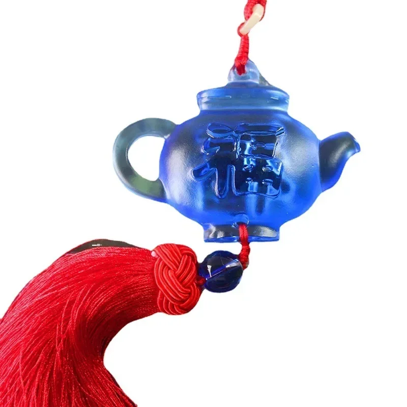 Ancient glazed car pendant teapot car Fulu Ping An high-end car jewelry
Ancient glazed car pendant teapot car Fulu Ping An high-end car jewelry